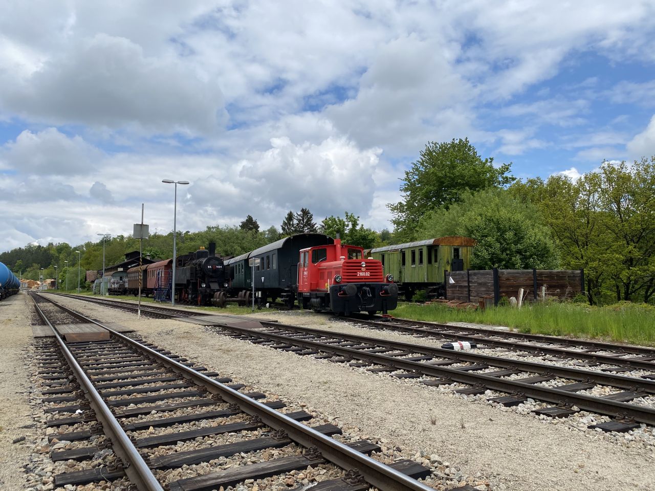 Blick auf den Bahnhof Zwettl